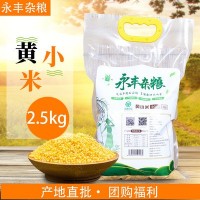 朝陽黃小米5斤袋裝農家自種月子米寶寶米廠家批發黃小米2.5kg