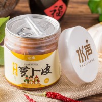 水聲蘿卜皮微商榨菜咸菜辣白菜泡椒橄欖菜5瓶起批400克每瓶